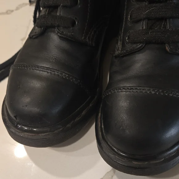 Dr. Martens Black and Gray Patterned Boots - Picture 5 of 7